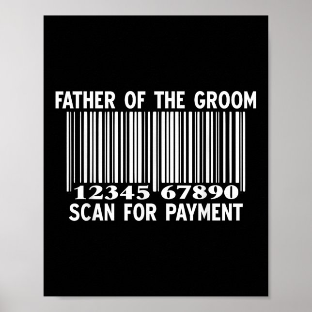Póster Padre De La Exploración De Groom Para El Boda De P (Frente)