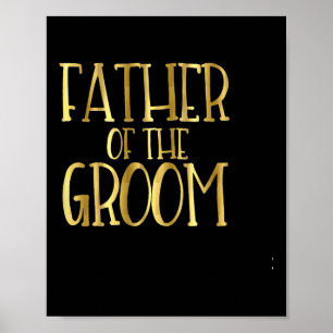 Póster Padre De La Fiesta De La Boda De Los Madres