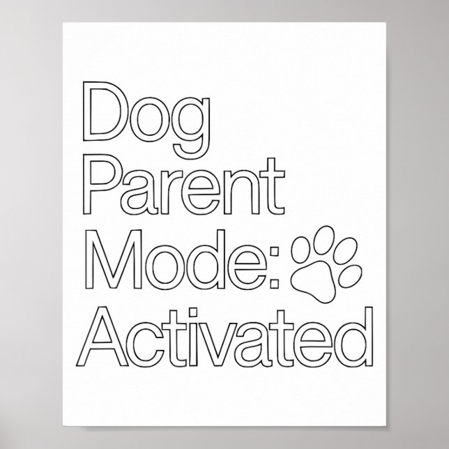 Póster Padre de Perro en Casa _ Modo de Padre de Perro Ac (Frente)