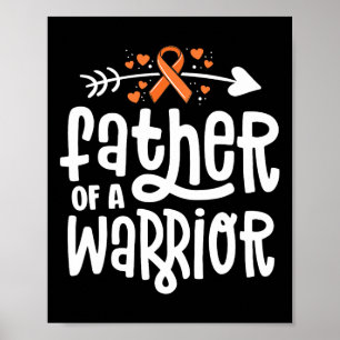 Póster Padre De Un Guerrero Padre Familia Leucemia Cáncer