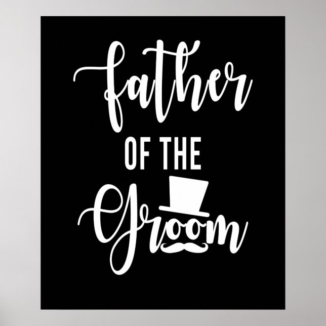 Póster Padre Del Boda De Groom (Frente)