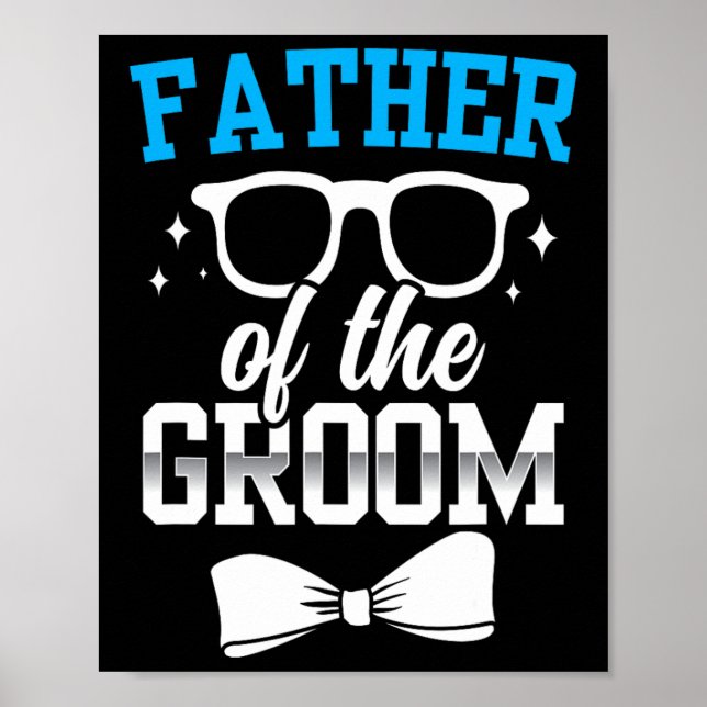 Póster Padre Del Fiesta Groom Boda Bachelor Dice (Frente)