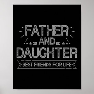 Póster Padre E Hija Mejores Amigos Para Los Padres De La