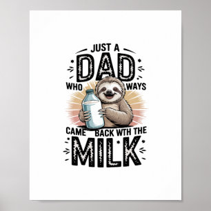 Póster padre e hijo con diseño gráfico de perezoso de lec