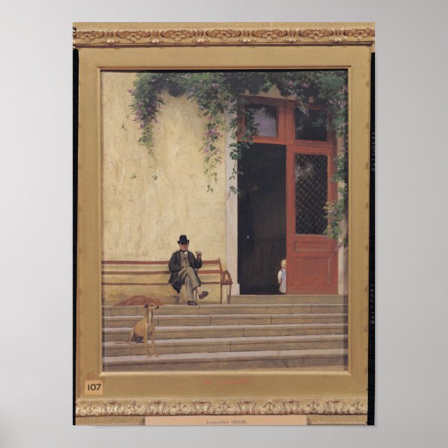 Póster Padre e hijo del artista en la puerta (Frente)
