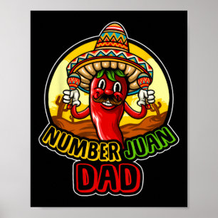 Póster Padre Jua Funny en el Día de los Padres Mexicanos