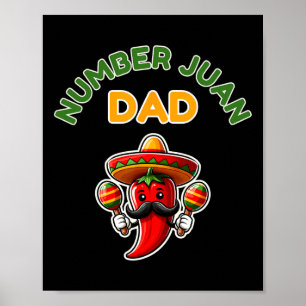 Póster Padre Jua Funny en el Día de los Padres Mexicanos