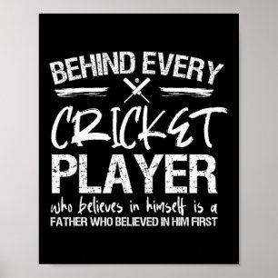Póster Padre jugador de cricket