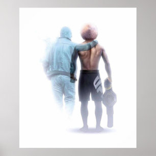 Póster Padre Khabib, un LEGADO COMBATIENTE