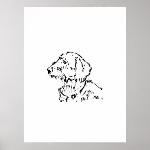 Póster Padre o Madre de Perro Dachshund de Pelo Duro