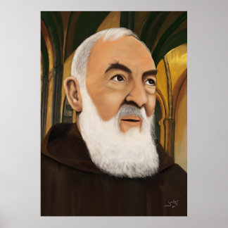 Póster Padre Pío de Pietrelcina