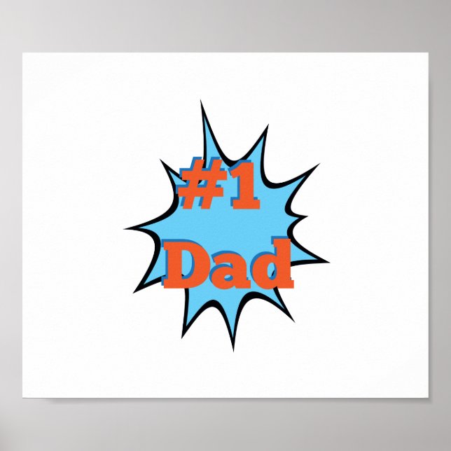 Póster Padre Poppa Número Uno Papá #1 (Frente)