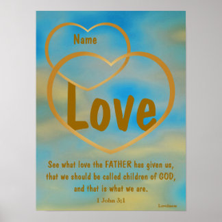 Póster Padre Poster de amor de Dios - Personalizar