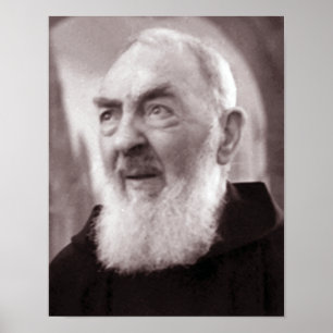 Póster Padre reflector Pio,