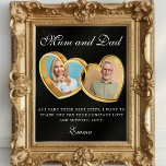 Póster Padres del regalo de novia, mamá papá Boda regalo<br><div class="desc">Una manera única de agradecerles y expresar gratitud al padre y la madre de la novia por todo su apoyo y dedicación. Una manera única de agradecerles a los padres de la novia por todo lo que hicieron.</div>