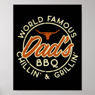 Póster Padres Famosos Parrilla Barbacoa Día del Padre Pap