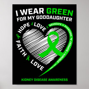 Póster Padres Regalos Diosa Verde Hija Enfermedad del Riñ