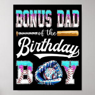 Póster Padrino De Cumpleaños Del Niño De Baseball Helado 