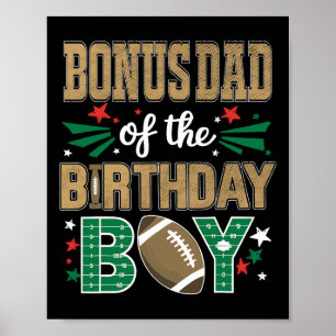 Póster Padrino del niño cumpleañero Familia de fútbol Cum