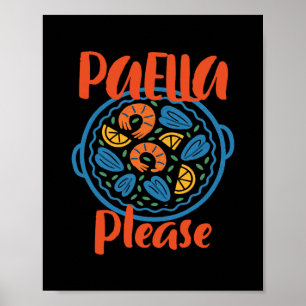 Póster Paella Por Favor Cocina Española España Viaje Vaca