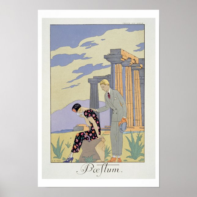 Póster Paestum, 1924 (huella de coro) (Frente)