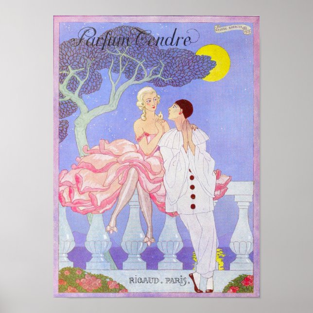 Póster Pafum Tendre por George Barbier (Frente)