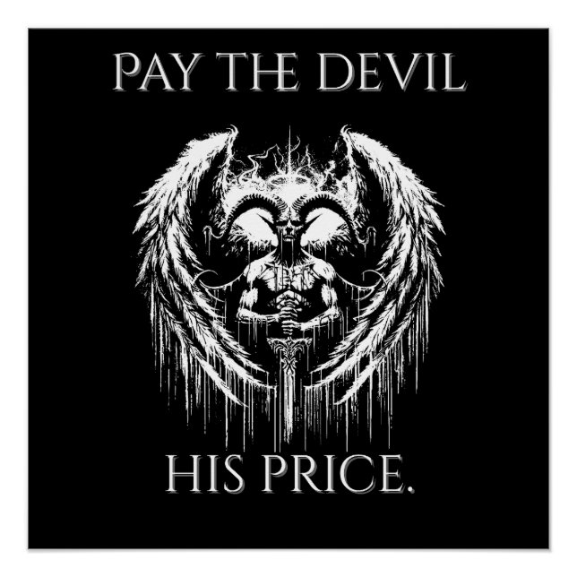 Póster Paga al Diablo su Precio (Anverso)