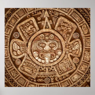 Póster Pagan tribal maya: Textura ornamental