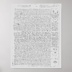 Póster Page from the Codex Leicester, 1508-12