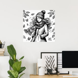 Póster Página Chica de Poster de caída