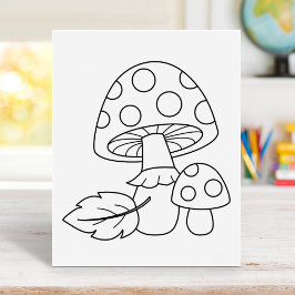 Póster Página de color de hongos toadstool