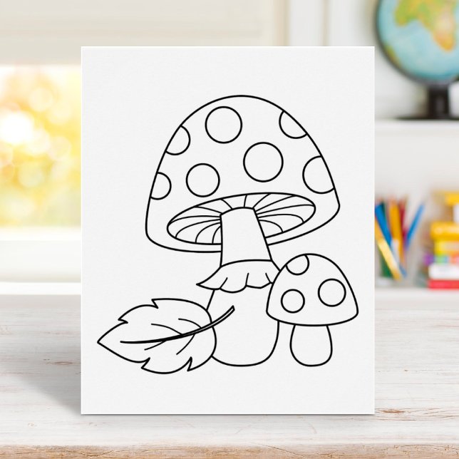 Póster Página de color de hongos toadstool (Subido por el creador)