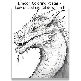 Póster Página de color - Dragón, color propio