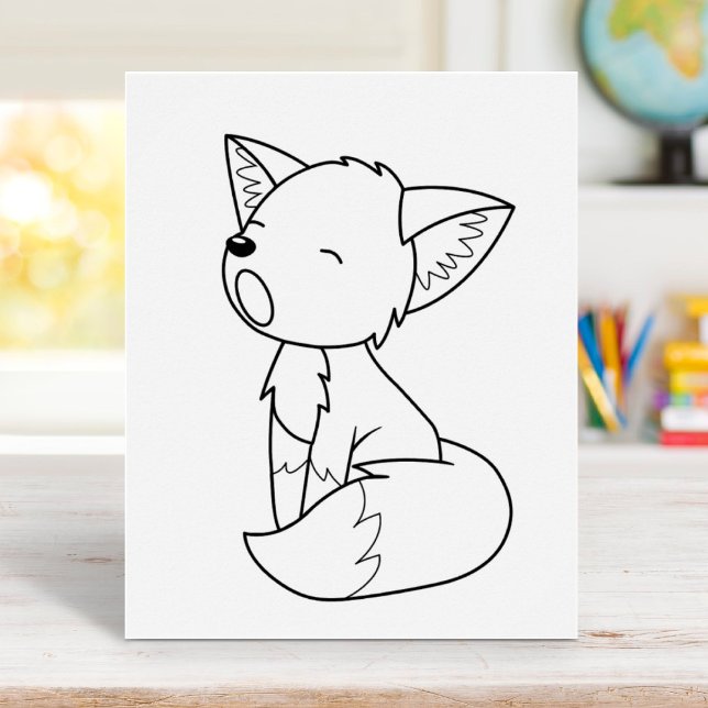 Póster Página de color Sleepy Little Fox (Subido por el creador)