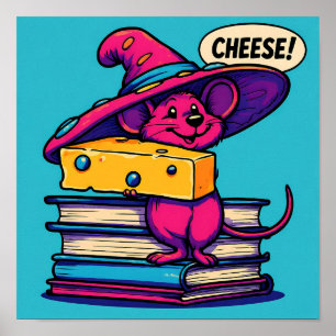 Póster Página de colorear de dibujos animados simple: Rat