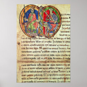 Póster Página de la abadía de Kelso de la carta con