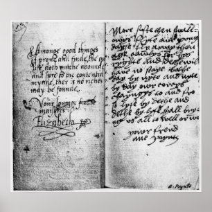 Póster Página de manuscrito