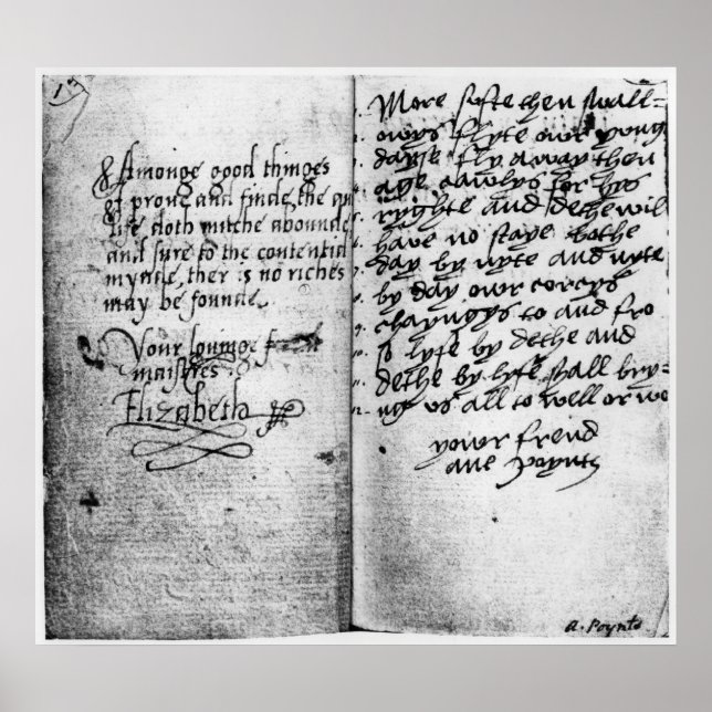 Póster Página de manuscrito (Frente)
