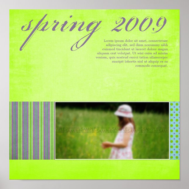Póster Página de Scrapbook "Springtime" (Frente)
