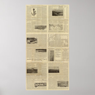 Póster Página de texto de la subvención de tierras de Dak