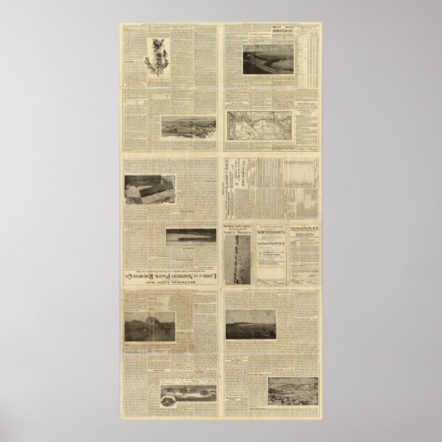 Póster Página de texto de la subvención de tierras de Dak (Frente)