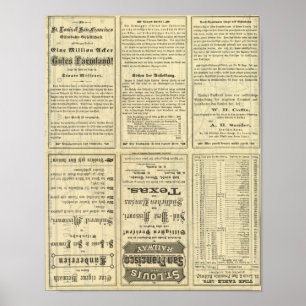 Póster Página de texto de los ferrocarriles de San Luis y