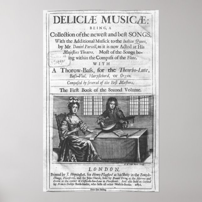 Póster Página de título de 'Deliciae Musicae' (Frente)
