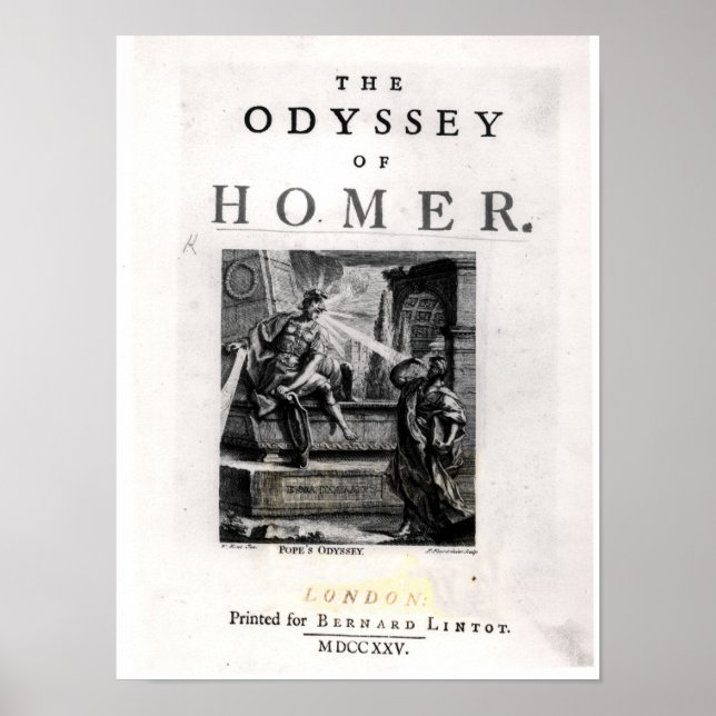 Póster Página de título de 'La odisea' de Homer (Frente)