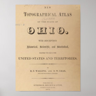 Póster Página de título de un Atlas topográfico