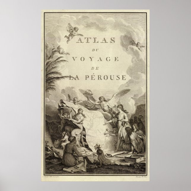 Póster Página de título del Atlas de Francia (Frente)