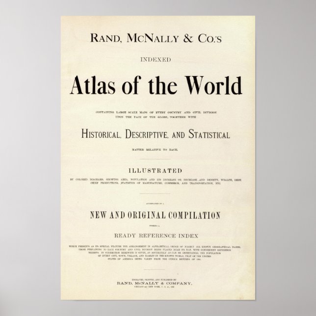 Póster Página de título del Atlas indizado (Frente)