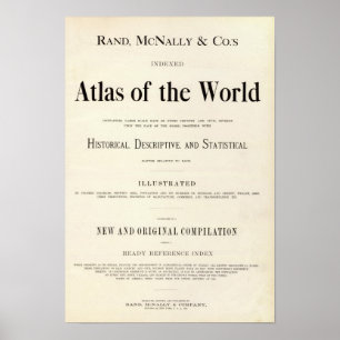 Póster Página de título del atlas puesto en un índice