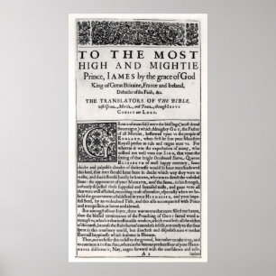 Póster Página Dedicación en 'La Santa Biblia'