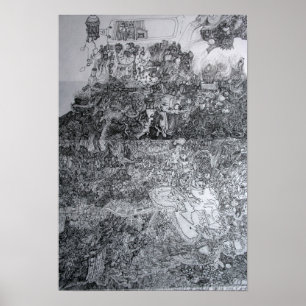 Póster Página del Poster de detalles del libro del artist